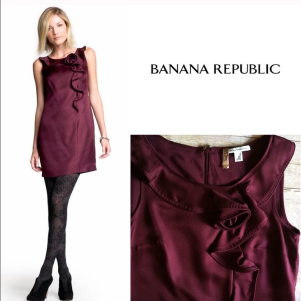 Banana Republic silk rosette dress - size 6/8